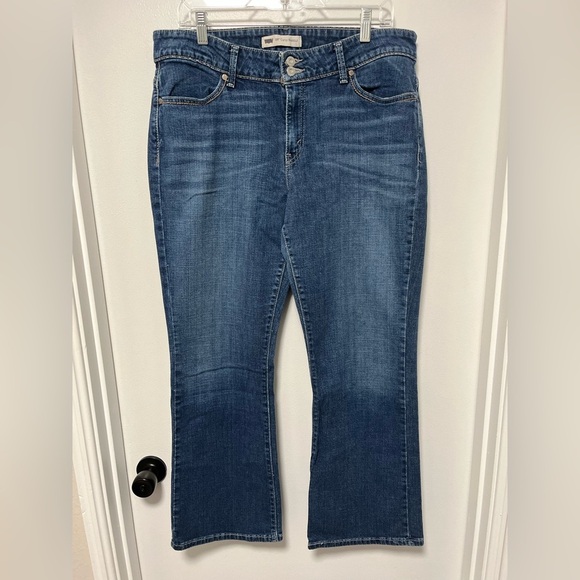 Levis Strauss 529 Curvy Bootcut Jeans High Rise Blue Medium Wash Denim W33 L30 - Picture 1 of 7